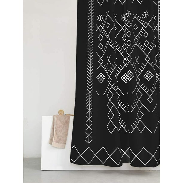 Heavy Weighted and Waterproof 60 x 72 Uphome Fabric Shower Curtain Damask Print Ombre Design Boho Cloth Shower Curtains for Bathroom Ethnic Tribal Heavy Weighted and Waterproof 60 x 72 Uphome Fabric Shower Curtain Damask Print Ombre Design Boho Cloth Shower Curtains for Bathroom Ethnic Tribal